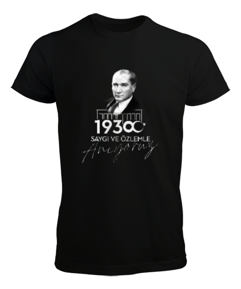 Tisho - 10 Kasım - Atatürk Siyah Erkek Tişört