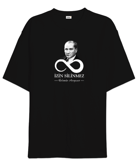 Tisho - 10 Kasım Atatürkü Anma Temalı Oversize Unisex Tişört