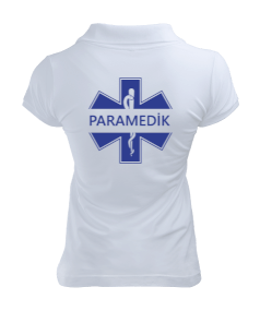 112 ACİL SAĞLIK EMS EMERGENCY MEDICAL SERVICE PARAMEDIC PARAMEDİK Kadın Polo Yaka Tişört - Thumbnail