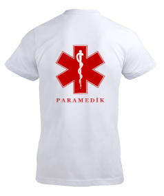 112 ACİL SAĞLIK EMS EMERGENCY MEDICAL SERVICE PARAMEDIC PARAMEDİK KIRMIZI AMBULANS Erkek Tişört - Thumbnail