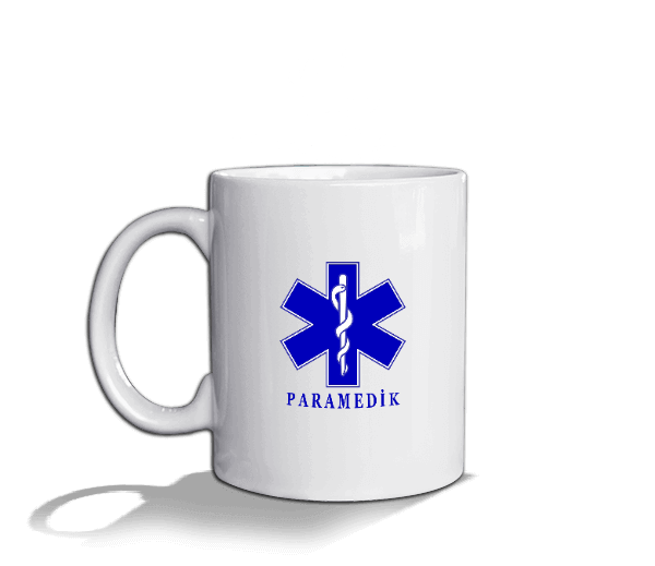 Tisho - 112 ACİL SAĞLIK EMS EMERGENCY MEDICAL SERVICE PARAMEDIC PARAMEDİK KUPA EMERGENCY PARAMEDIC MUG LIFE Beyaz Kupa Bardak