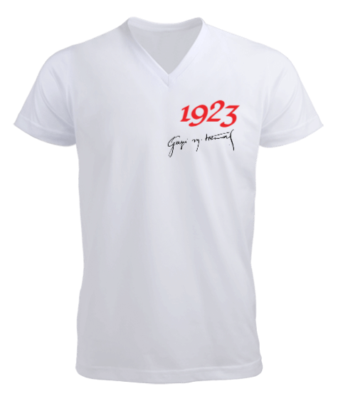 Tisho - 1923 Erkek Kısa Kol V Yaka Tişört