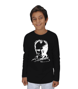 193803 ATATÜRK VE İMZA Çocuk Unisex Uzunkollu - Tisho