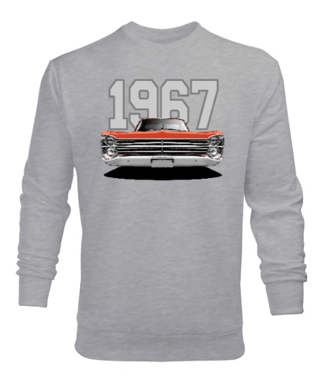 Tisho - 1967-Plymouth-Copper-Çift-Taraflı-2 Gri Erkek Sweatshirt