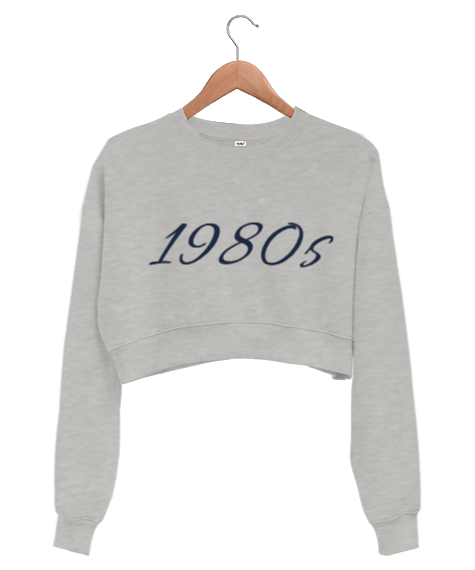 Tisho - 1980s Kadın Crop Sweatshirt