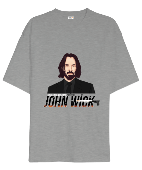 Tisho - 2022 model john wick tasarımı 2 Oversize Unisex Tişört