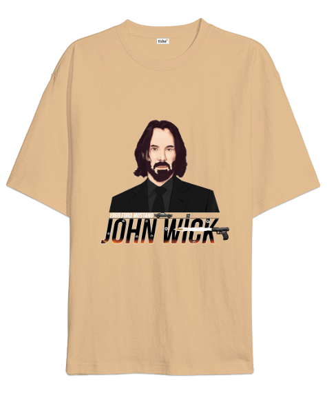 Tisho - 2022 model john wick tasarımı Oversize Unisex Tişört