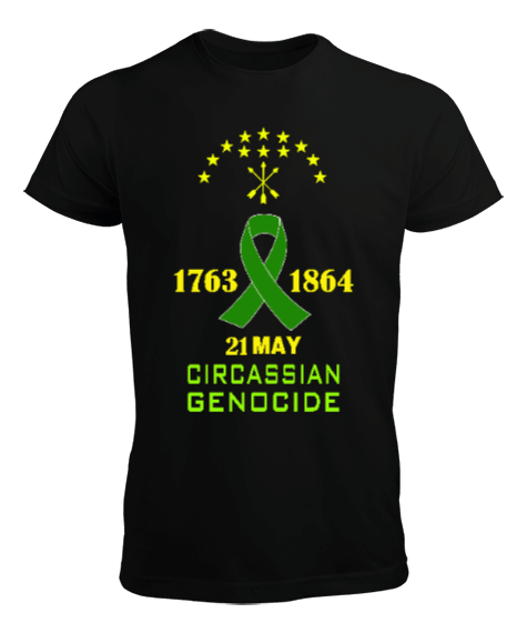  21 mayıs 1864,Çerkes Bayrağı, adiga bayrağı,Çerkes logosu. Erkek Tişört - Tisho