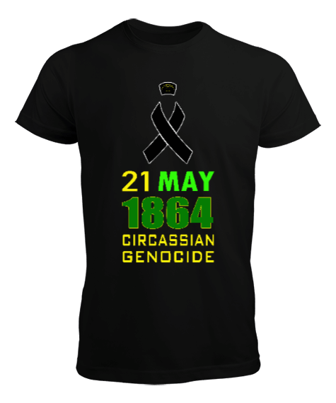 21 mayıs 1864,Çerkes Bayrağı, adiga bayrağı,Çerkes logosu. Erkek Tişört - Tisho