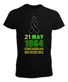 21 mayıs 1864,Çerkes Bayrağı, adiga bayrağı,Çerkes logosu. Erkek Tişört - Tisho