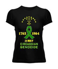 21 mayıs 1864,Çerkes Bayrağı, adiga bayrağı,Çerkes logosu. Kadın Tişört - Tisho