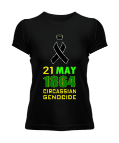 21 mayıs 1864,Çerkes Bayrağı, adiga bayrağı,Çerkes logosu. Kadın Tişört - Tisho