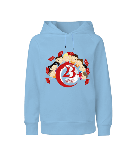 Tisho - 23 Nisan 1920 Ulusal Egemenlik ve Çocuk Bayramı Çocuk Unisex Hoodie Kapüşonlu