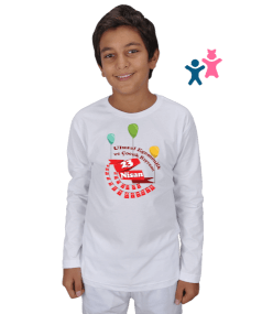 23 Nisan Baskılı Uzun Kol ÇB5 Çocuk Unisex Uzunkollu - Tisho