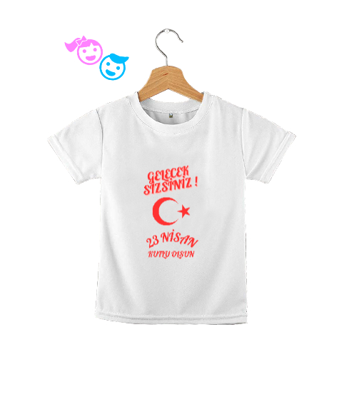 23 NİSAN Beyaz Çocuk Unisex - Tisho