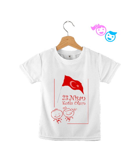 Tisho - 23 nisan çocuk kırmızı çizim Çocuk Unisex