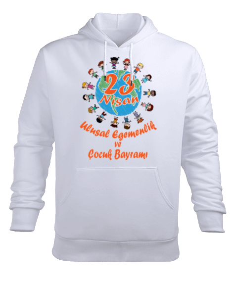 Tisho - 23 NİSAN KUTLAMA Erkek Kapüşonlu Hoodie Sweatshirt