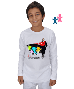 23 Nisan Ulusal Egemenlik ve Çocuk Bayramı Baskılı Çocuk Unisex Uzunkollu - Tisho