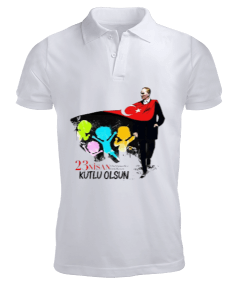 23 Nisan Ulusal Egemenlik ve Çocuk Bayramı Baskılı Erkek Kısa Kol Polo Yaka - Tisho