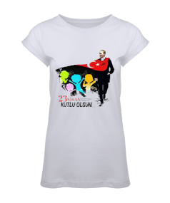 23 Nisan Ulusal Egemenlik ve Çocuk Bayramı Baskılı Kadın Tunik - Tisho