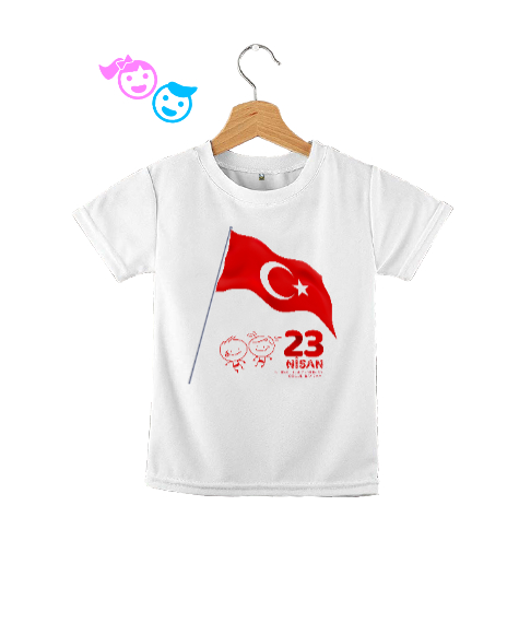 Tisho - 23 Nisan Ulusal Egemenlik ve Çocuk Bayramı Beyaz Çocuk Unisex