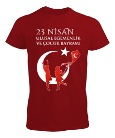 Tisho - 23 Nisan Ulusal Egemenlik ve Çocuk Bayramı ,Türkiye,Türkiye bayrağı. Erkek Tişört