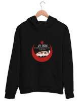 29 ekim cumhuriyet bayramı ay yıldız Siyah Unisex Kapşonlu Sweatshirt - Tisho