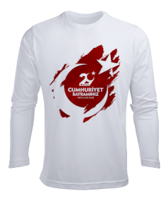 29 Ekim Cumhuriyet Bayramı Baskılı Erkek Uzun Kol Yazlık Tişört - Tisho