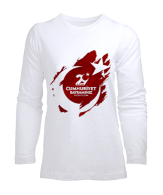 29 Ekim Cumhuriyet Bayramı Baskılı Kadın Uzun Kol Tişört - Tisho
