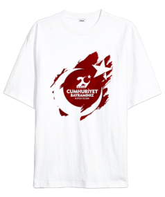 29 Ekim Cumhuriyet Bayramı Baskılı Oversize Unisex Tişört - Tisho