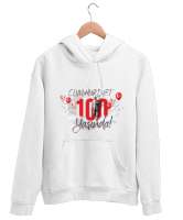 29 ekim cumhuriyet bayramı Beyaz Unisex Kapşonlu Sweatshirt - Tisho