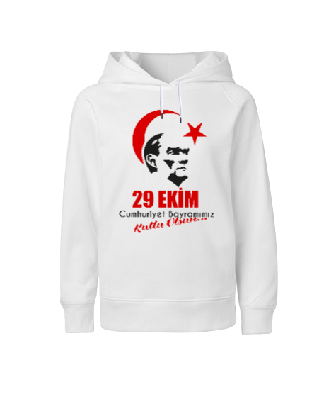 Tisho - 29 Ekim Cumhuriyet Bayramı Çocuk Unisex Hoodie Kapüşonlu