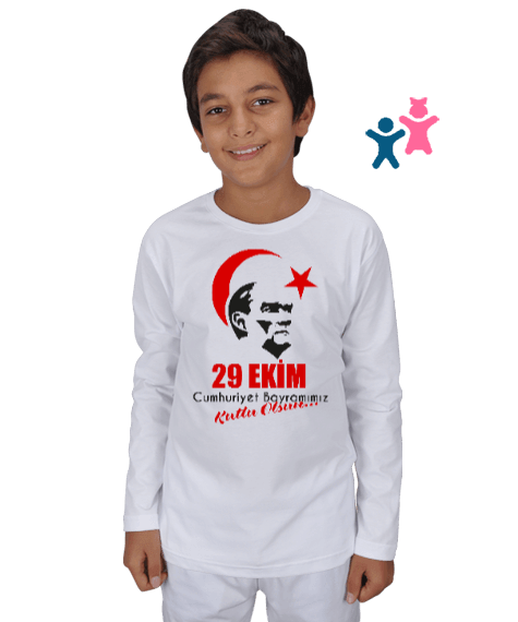 Tisho - 29 Ekim Cumhuriyet Bayramı Çocuk Unisex Uzunkollu