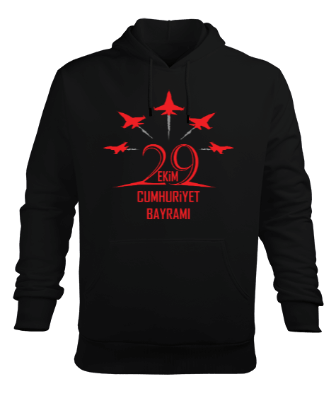 29 Ekim Cumhuriyet Bayramı Erkek Kapüşonlu Hoodie Sweatshirt - Tisho