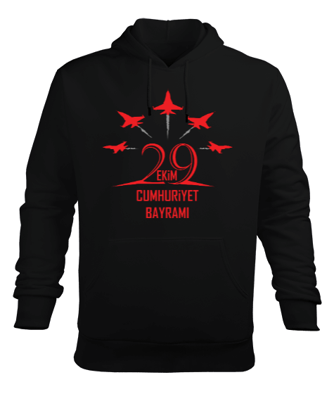 Tisho - 29 Ekim Cumhuriyet Bayramı Erkek Kapüşonlu Hoodie Sweatshirt