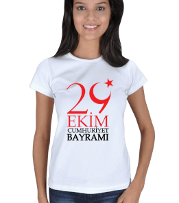 29 Ekim Cumhuriyet Bayramı Kadın Tişört - Tisho