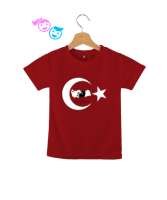 29 Ekim Cumhuriyet Bayramı ve Atatürk W 2 C Kırmızı Çocuk Unisex - Tisho