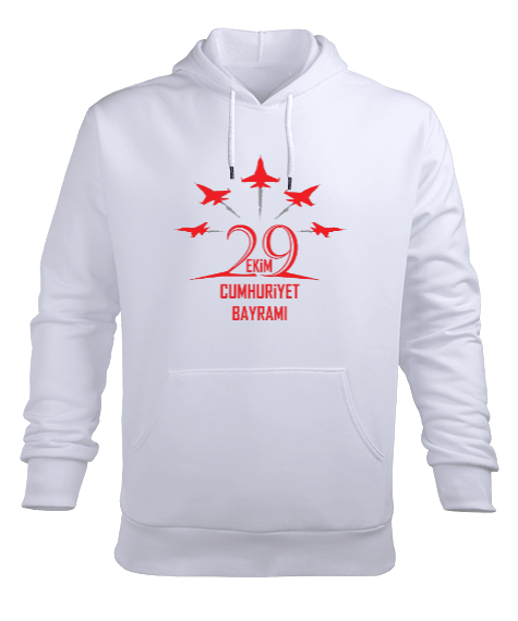29 Ekim Tasarımı Erkek Kapüşonlu Hoodie Sweatshirt - Tisho