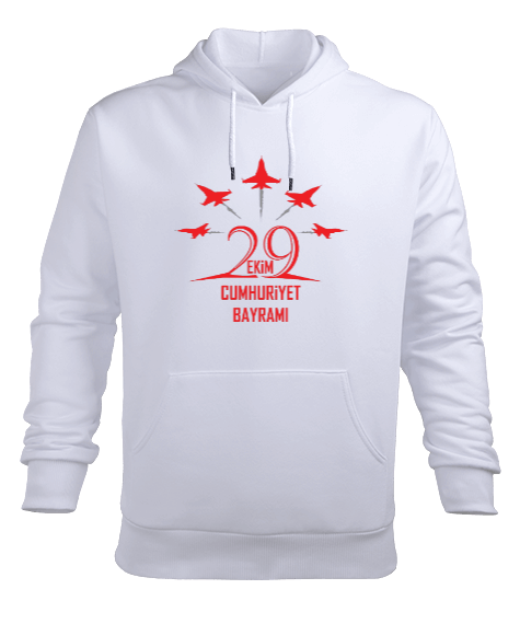 Tisho - 29 Ekim Tasarımı Erkek Kapüşonlu Hoodie Sweatshirt