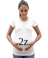 2kiz Beyaz Kadın Hamile Tişört - Tisho