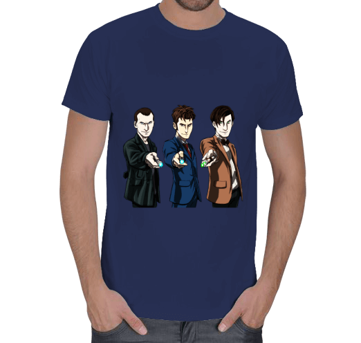 Tisho - 3 Doctor - Doctor Who Erkek Tişört
