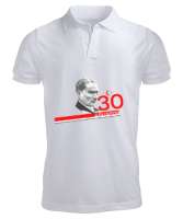30 Ağustos Beyaz Erkek Kısa Kol Polo Yaka - Tisho