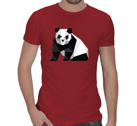 Tisho - 3D panda Erkek Regular Kesim Tişört