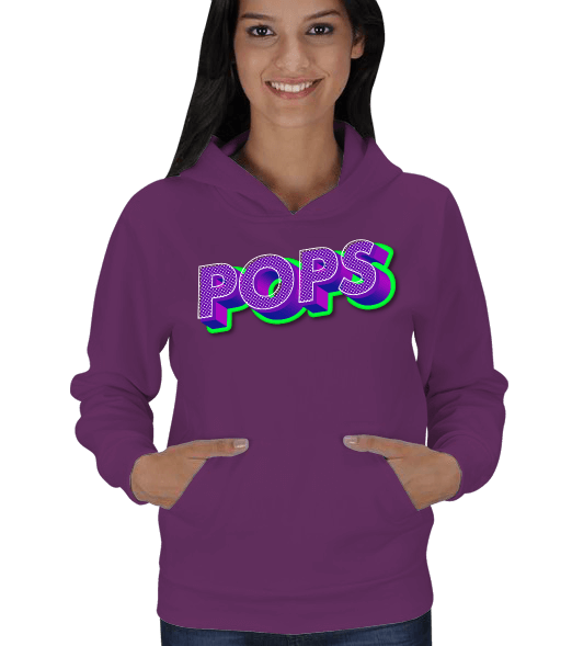 Tisho - 3d yazılı bayan Sweatshirt Kadın Kapşonlu