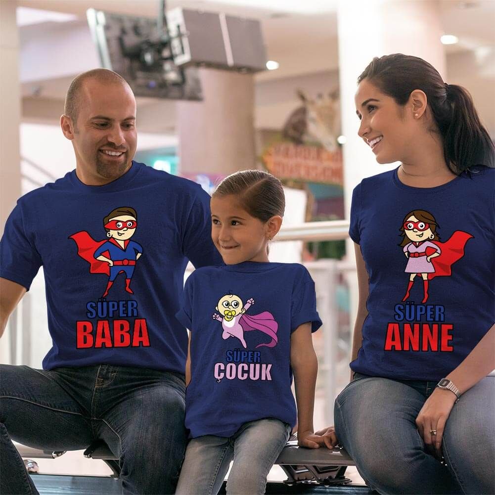 Süper Anne Baba ve Kız Çocuk Kombini