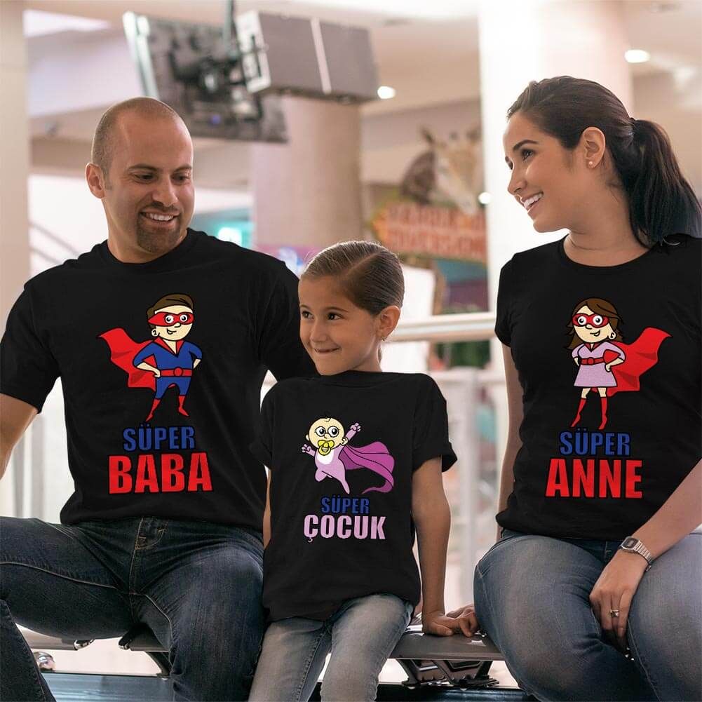 Süper Anne Baba ve Kız Çocuk Kombini