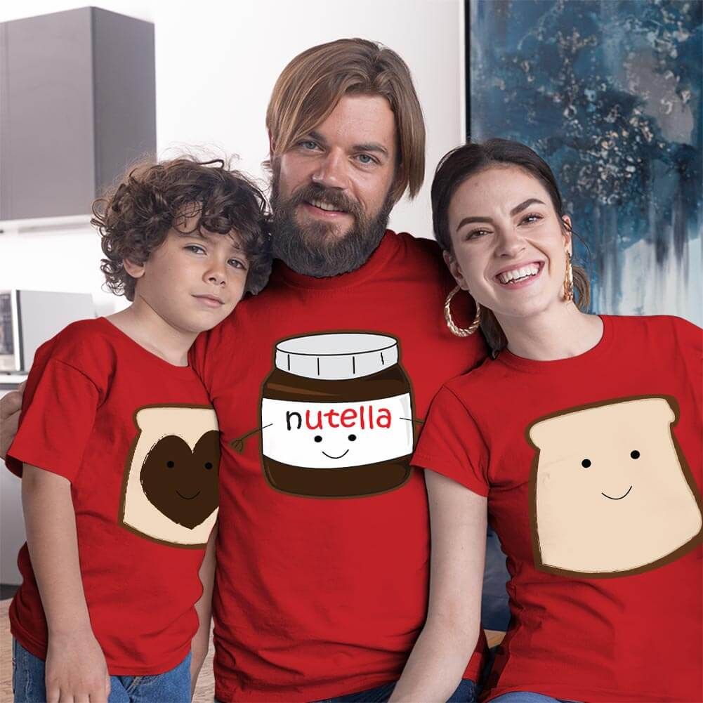 Nutella Anne Baba ve Erkek Çocuk Tişört Kombini (1)