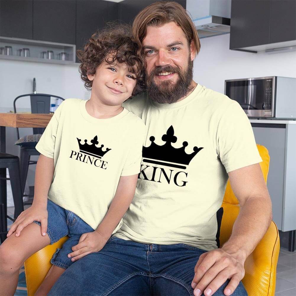 King ve Prince Baba Erkek Çocuk Tişört Kombini (1)