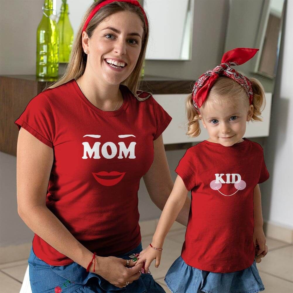 Mom and Kid Anne Kız Çocuk Tişört Kombini (1)