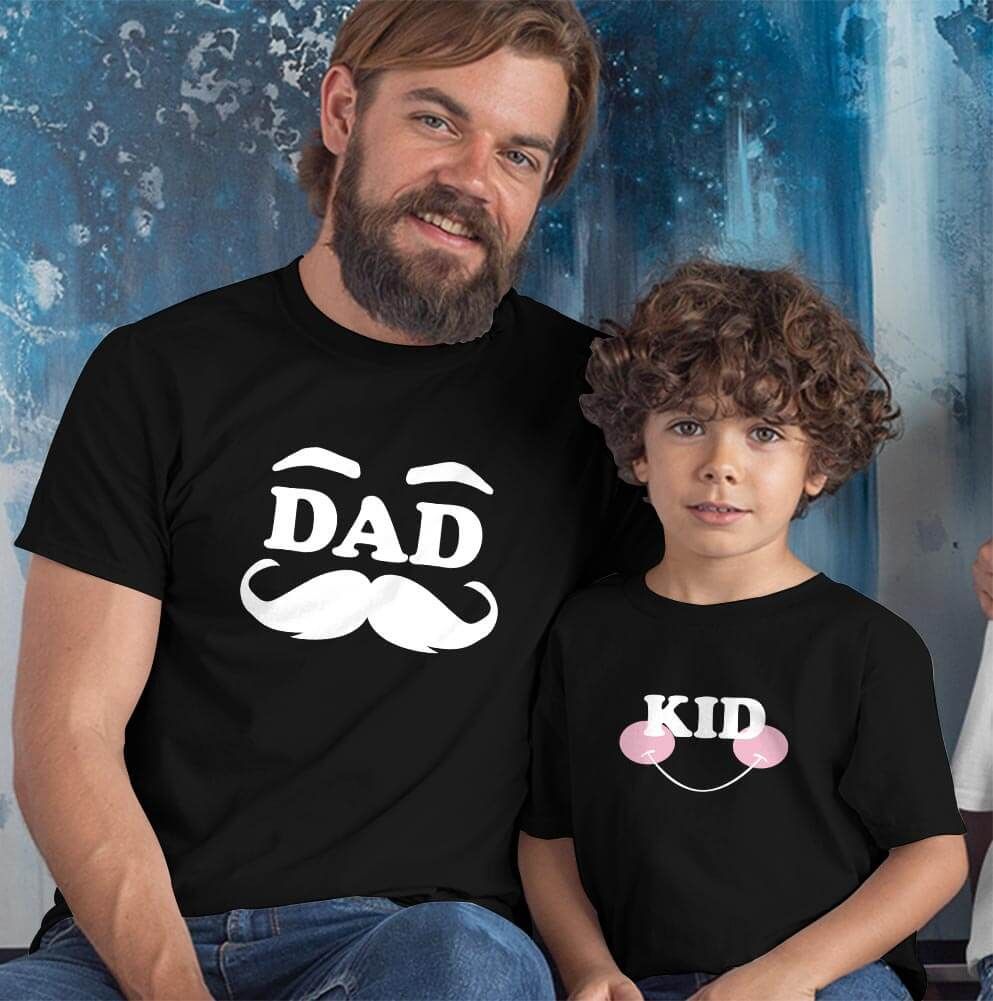 Dad and Kid Baba Erkek Çocuk Tişört Kombini (1)